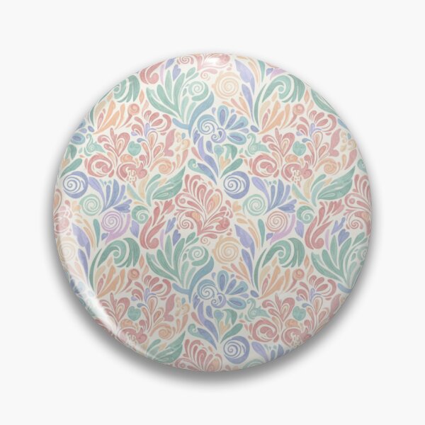 Item preview, Pastel Floral Seamless Pattern – Vintage Swirl Leaves designed and sold by FashioonTrends.