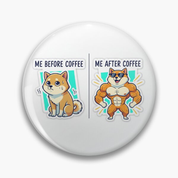 Item preview, Me Before Coffee Me After Coffee Dog Sticker designed and sold by ChloeDesigns401.