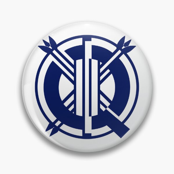 Item preview, Letter Q Monogram - Quiver Samurai Crest (Navy Blue) designed and sold by ZenCircle.