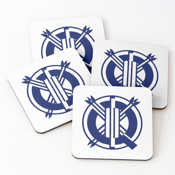 Item preview, Letter Q Monogram - Quiver Samurai Crest (Navy Blue) designed and sold by ZenCircle.