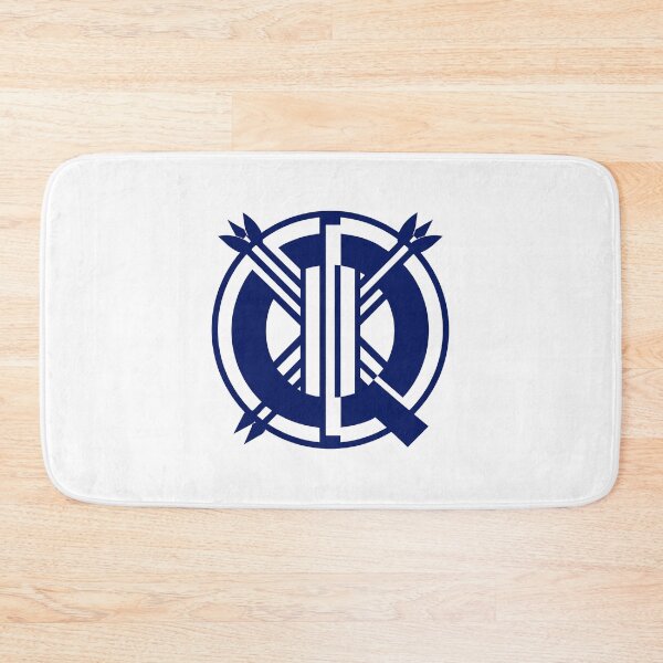 Item preview, Letter Q Monogram - Quiver Samurai Crest (Navy Blue) designed and sold by ZenCircle.