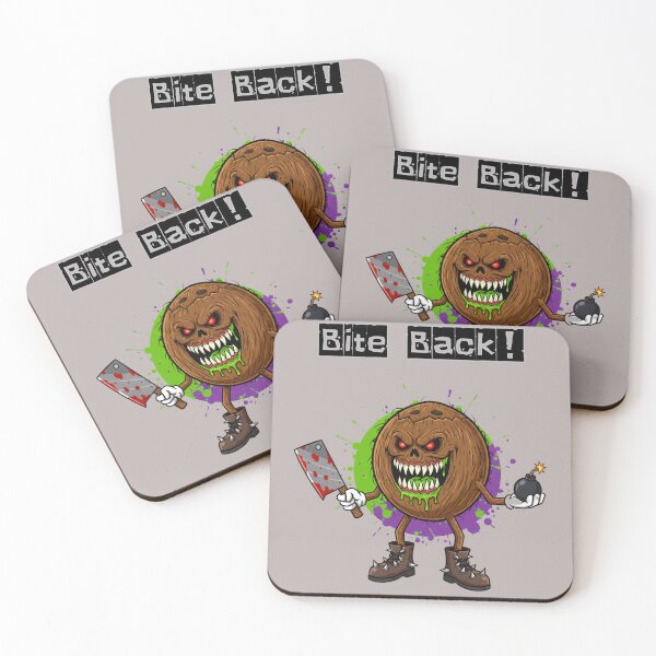 Item preview, Pscho Coconut- Edgy Evil Food Streetwear designed and sold by MBBialyPiksel.