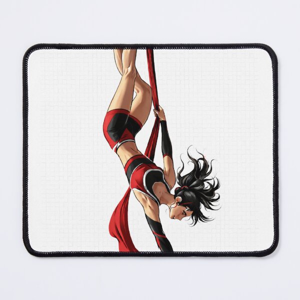 Item preview, Aerial Silk Grace – Red & Black Acrobat Illustration designed and sold by eragon541289.
