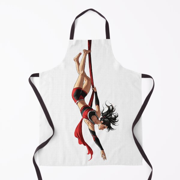 Item preview, Aerial Silk Grace – Red & Black Acrobat Illustration designed and sold by eragon541289.