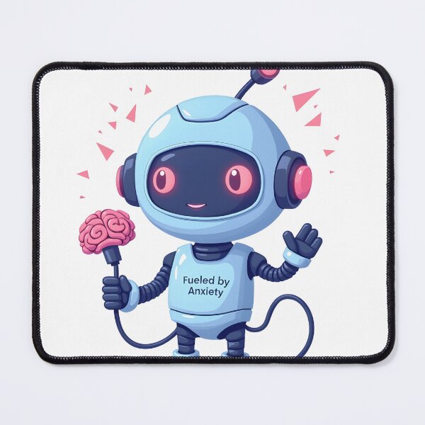 Item preview, Powered by AI, Fueled by Anxiety – Funny Tech Gen Z Aesthetic designed and sold by Taviofashion.