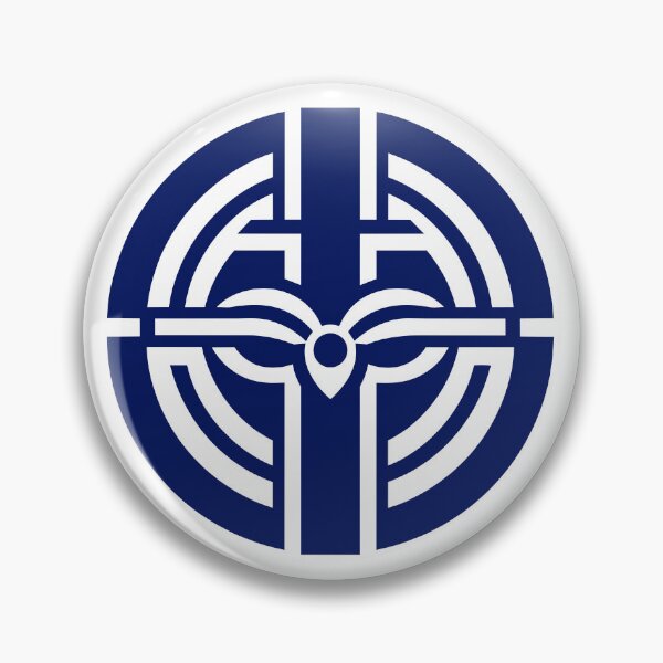 Item preview, Letter I Monogram - Iris Samurai Crest (Navy Blue) designed and sold by ZenCircle.
