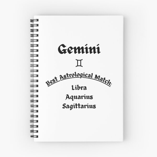 Item preview, Gemini Best Astrological Match – Libra, Aquarius & Sagittarius Black Text Design designed and sold by MOKRONOS.