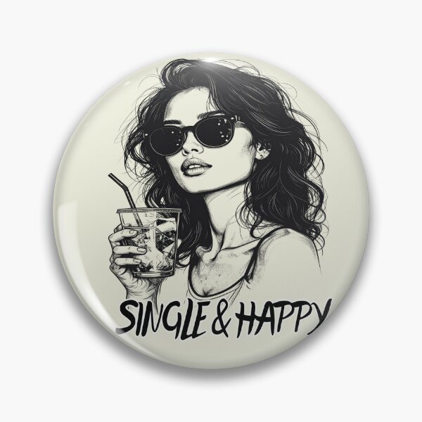 Item preview, Happily single, single and happy designed and sold by LiskoDesign.