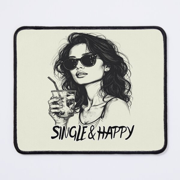 Item preview, Happily single, single and happy designed and sold by LiskoDesign.