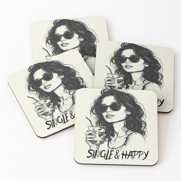 Item preview, Happily single, single and happy designed and sold by LiskoDesign.