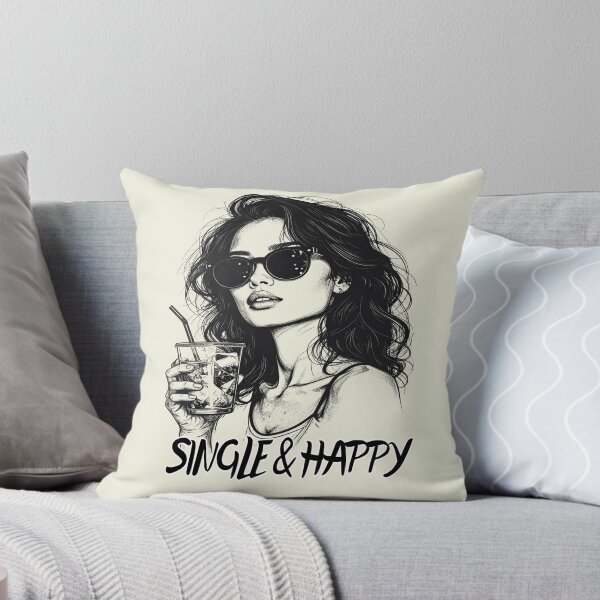 Item preview, Happily single, single and happy designed and sold by LiskoDesign.