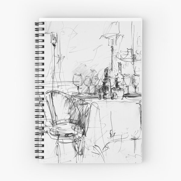 Item preview, Restaurant Table Scene designed and sold by SleekLineSketches.