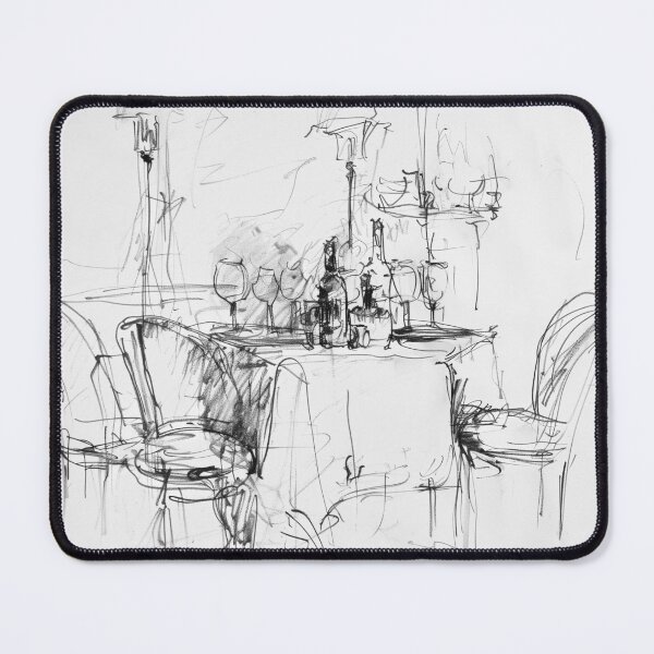 Item preview, Restaurant Table Scene designed and sold by SleekLineSketches.