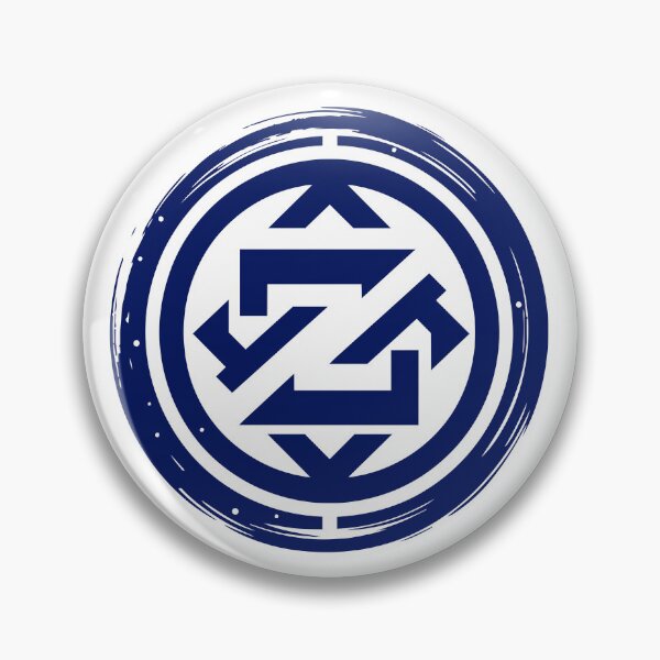 Item preview, Letter Z Monogram - Zen Circle Samurai Crest (Navy Blue) designed and sold by ZenCircle.