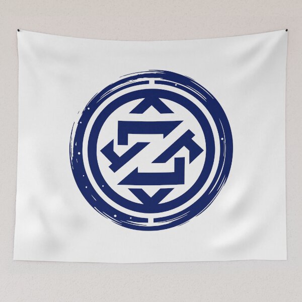 Item preview, Letter Z Monogram - Zen Circle Samurai Crest (Navy Blue) designed and sold by ZenCircle.
