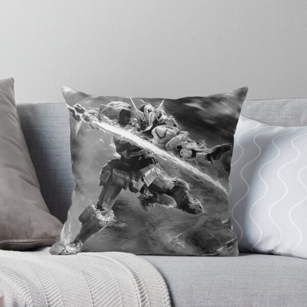 Item preview, black white Barbatos Gundam tekkadan on fire vector Digital Artwork designed and sold by sabartgunpla.