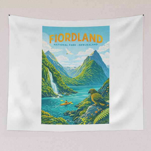Item preview, Fiordland National Park New Zealand – Milford Sound, Mitre Peak and Te Anau designed and sold by Aryabek.