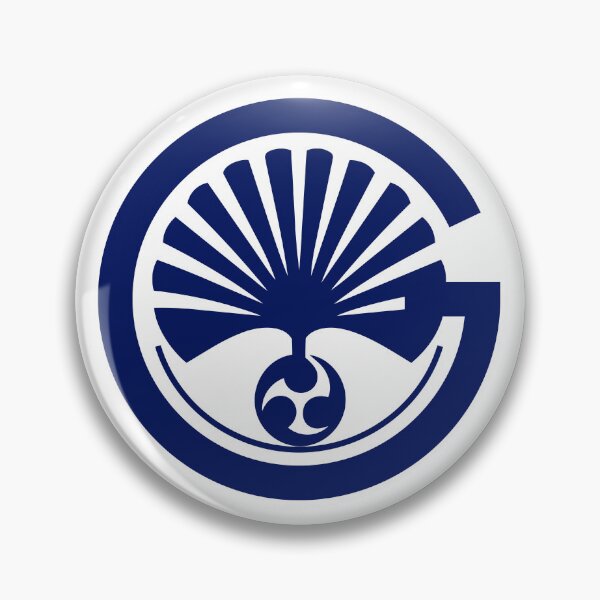 Item preview, Letter G Monogram - Ginkgo Samurai Crest (Navy Blue) designed and sold by ZenCircle.