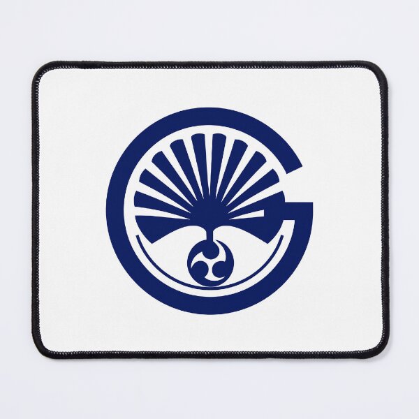 Item preview, Letter G Monogram - Ginkgo Samurai Crest (Navy Blue) designed and sold by ZenCircle.