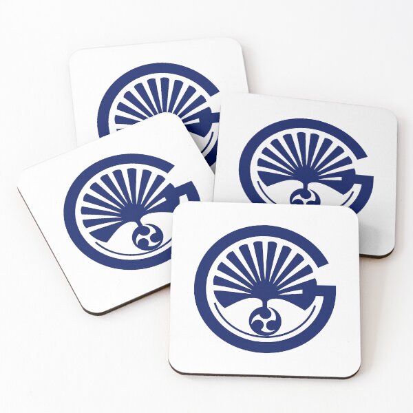 Item preview, Letter G Monogram - Ginkgo Samurai Crest (Navy Blue) designed and sold by ZenCircle.