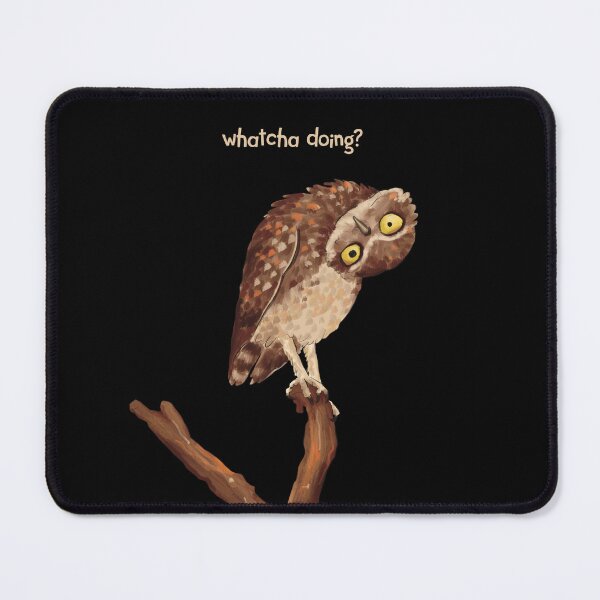 Item preview, Whatcha doing? Funny Owl Illustration - Quirky Bird Art designed and sold by art-injoy.