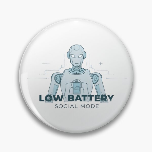 Item preview, Low Battery Social Mode – Introvert Tech Humor Aesthetic designed and sold by Taviofashion.