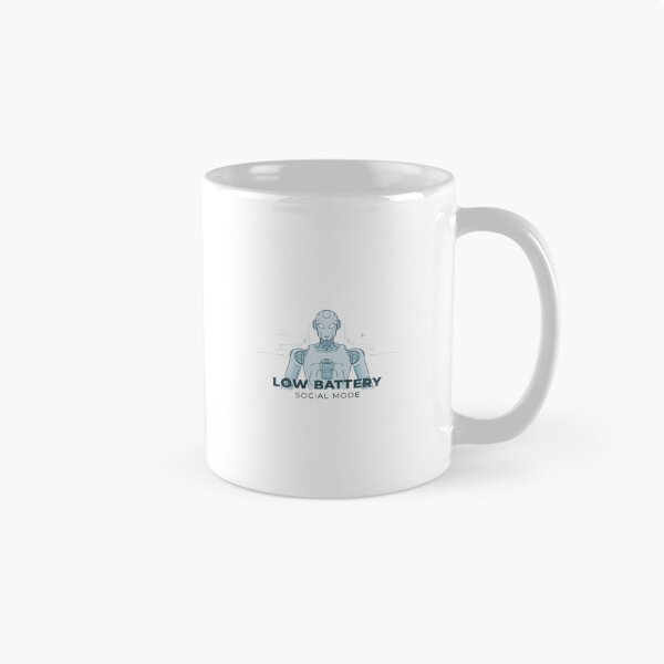 Item preview, Low Battery Social Mode – Introvert Tech Humor Aesthetic designed and sold by Taviofashion.