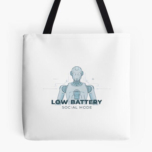 Item preview, Low Battery Social Mode – Introvert Tech Humor Aesthetic designed and sold by Taviofashion.
