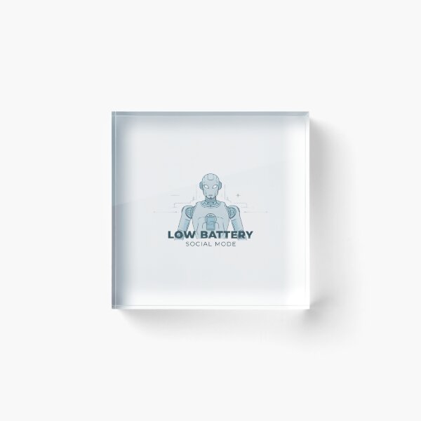Item preview, Low Battery Social Mode – Introvert Tech Humor Aesthetic designed and sold by Taviofashion.