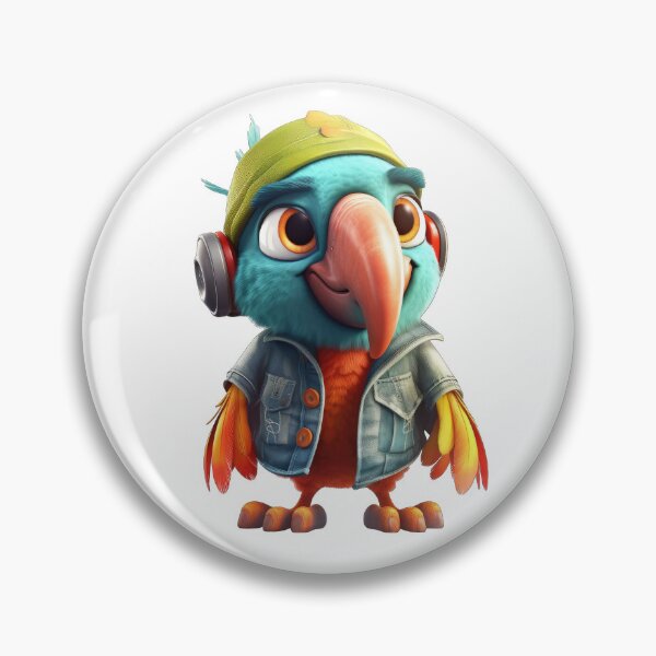 Item preview, Hipster Cartoon Parrot designed and sold by Sillytoe.