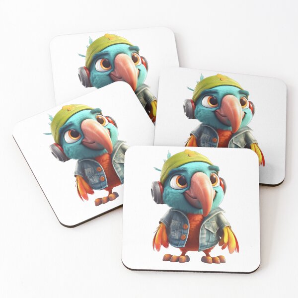 Item preview, Hipster Cartoon Parrot designed and sold by Sillytoe.