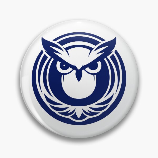Item preview, Letter O Monogram - Owl Samurai Crest (Navy Blue) designed and sold by ZenCircle.