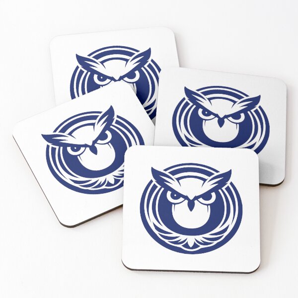 Item preview, Letter O Monogram - Owl Samurai Crest (Navy Blue) designed and sold by ZenCircle.