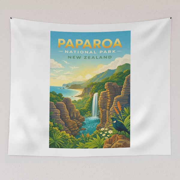 Item preview, Paparoa National Park With Pancake Rocks in the West Coast of New Zealand designed and sold by Aryabek.