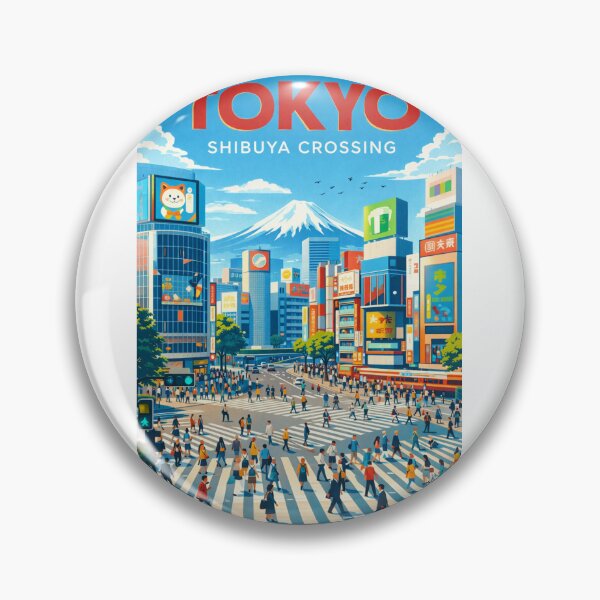 Item preview, Tokyo Shibuya Crossing Japan – Shibuya Station, Harajuku and Mount Fuji designed and sold by Aryabek.