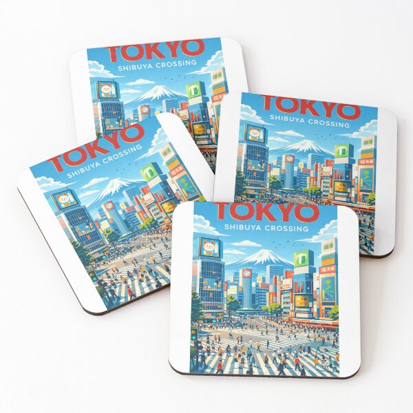 Item preview, Tokyo Shibuya Crossing Japan – Shibuya Station, Harajuku and Mount Fuji designed and sold by Aryabek.