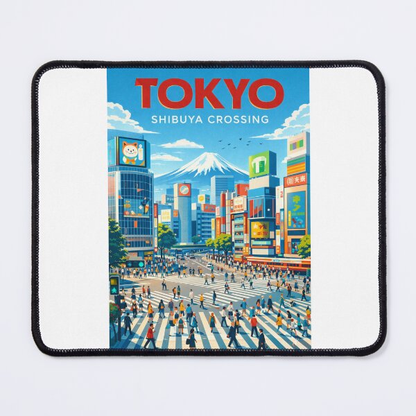 Item preview, Tokyo Shibuya Crossing Japan – Shibuya Station, Harajuku and Mount Fuji designed and sold by Aryabek.