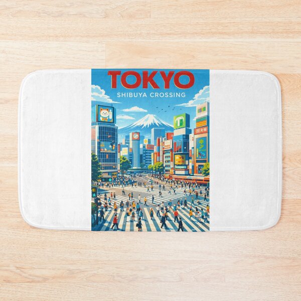 Item preview, Tokyo Shibuya Crossing Japan – Shibuya Station, Harajuku and Mount Fuji designed and sold by Aryabek.