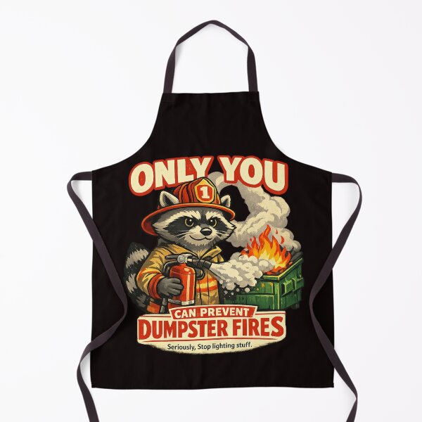 Item preview, Only You Can Prevent Dumpster Fires – Firefighter Raccoon Design designed and sold by FrameFlow.