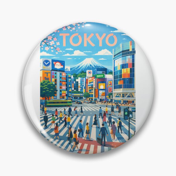 Item preview, Tokyo with Shibuya Crossing and Mount Fuji in Japan designed and sold by Aryabek.