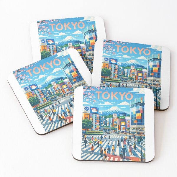 Item preview, Tokyo with Shibuya Crossing and Mount Fuji in Japan designed and sold by Aryabek.