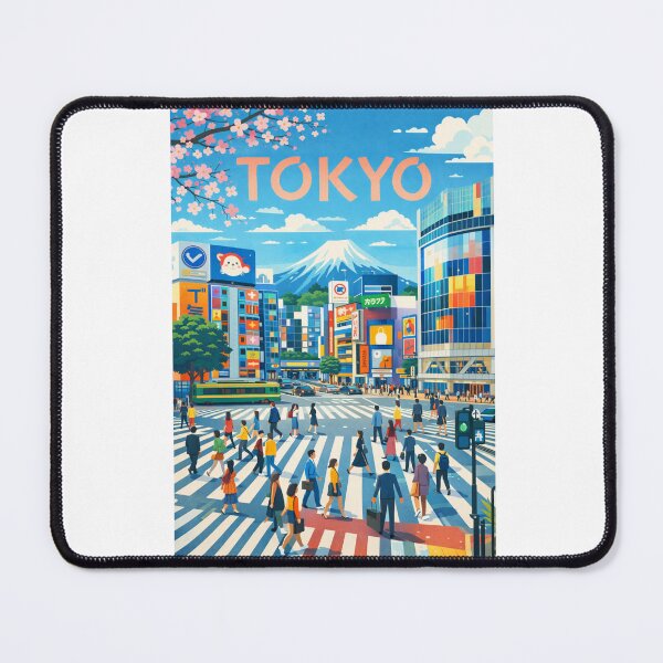 Item preview, Tokyo with Shibuya Crossing and Mount Fuji in Japan designed and sold by Aryabek.