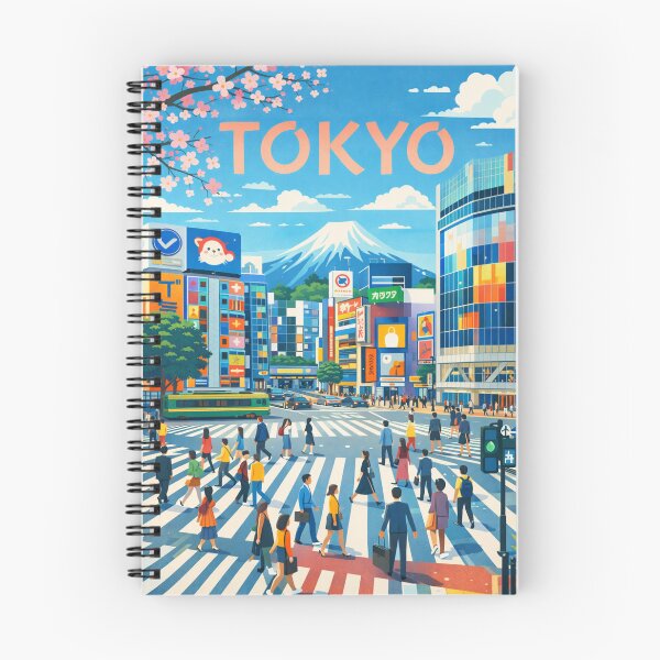 Item preview, Tokyo with Shibuya Crossing and Mount Fuji in Japan designed and sold by Aryabek.