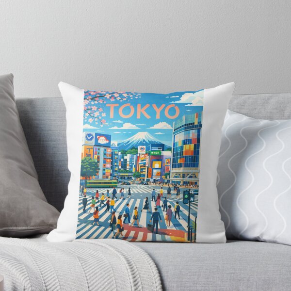 Item preview, Tokyo with Shibuya Crossing and Mount Fuji in Japan designed and sold by Aryabek.