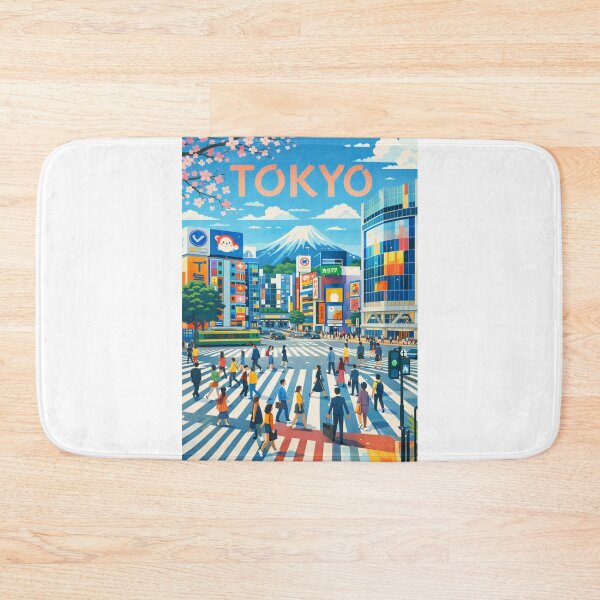 Item preview, Tokyo with Shibuya Crossing and Mount Fuji in Japan designed and sold by Aryabek.
