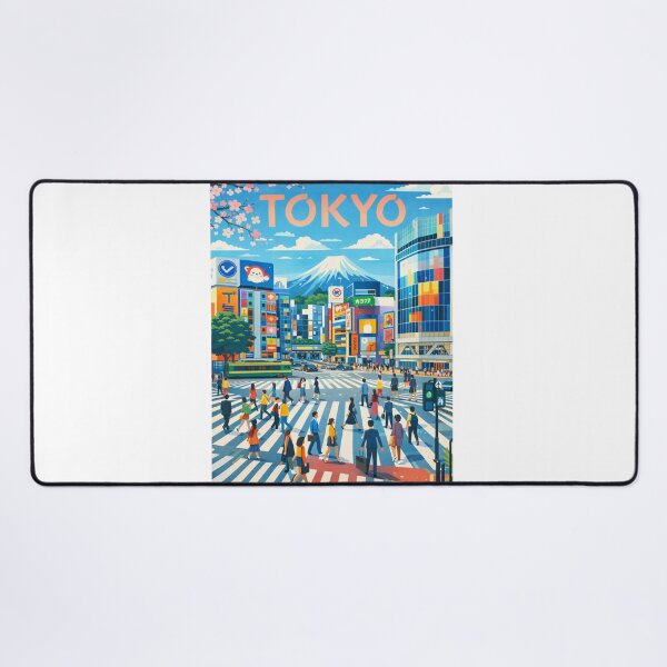 Item preview, Tokyo with Shibuya Crossing and Mount Fuji in Japan designed and sold by Aryabek.