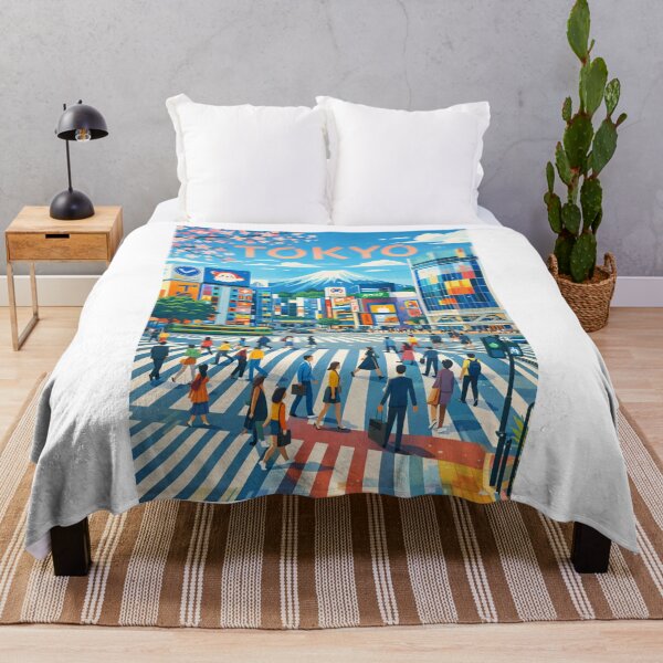Item preview, Tokyo with Shibuya Crossing and Mount Fuji in Japan designed and sold by Aryabek.