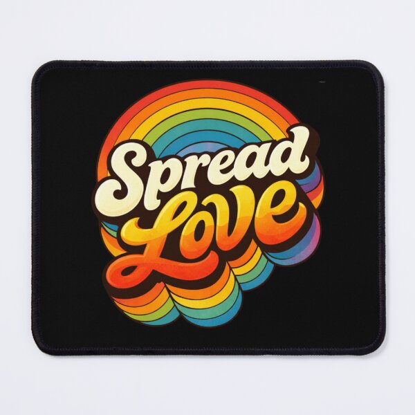 Item preview, Spread Love Retro Rainbow Typography Design designed and sold by Iuqiune.