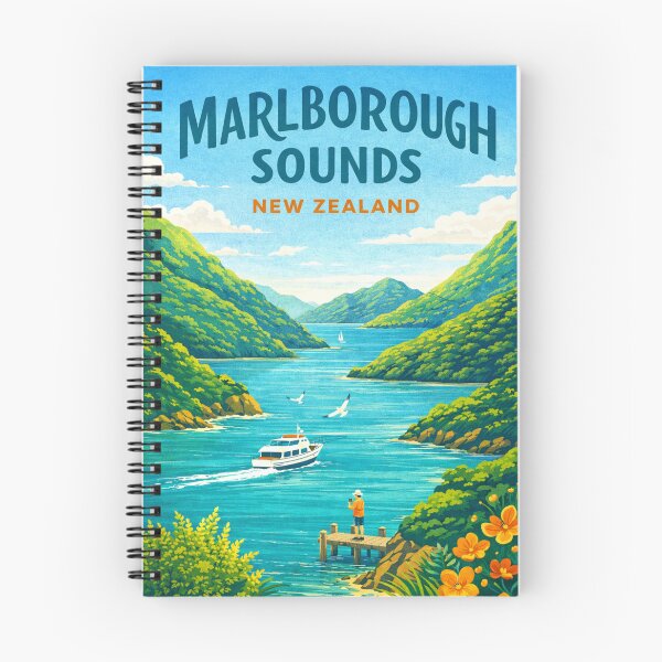 Item preview, Marlborough Sounds New Zealand – Queen Charlotte Sound, Picton and Cook Strait designed and sold by Aryabek.