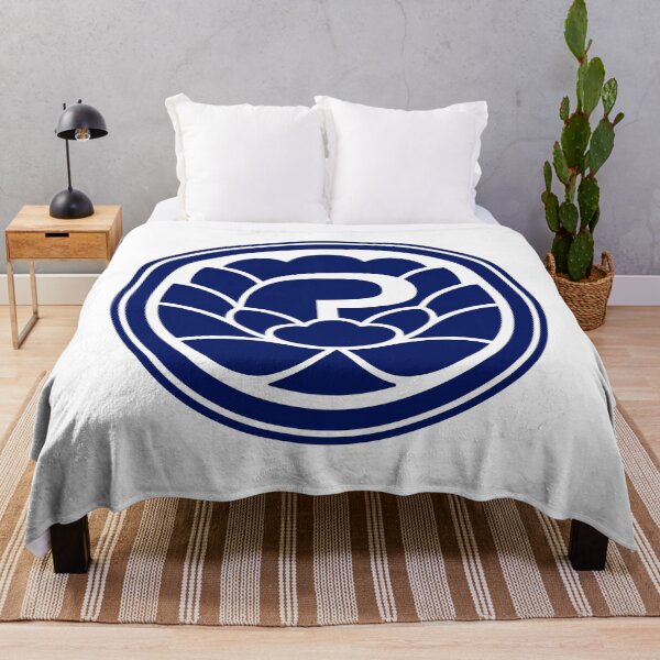 Item preview, Letter P Monogram - Peony Samurai Crest (Navy Blue) designed and sold by ZenCircle.